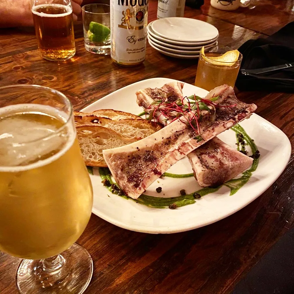 Guests dining together in the main room